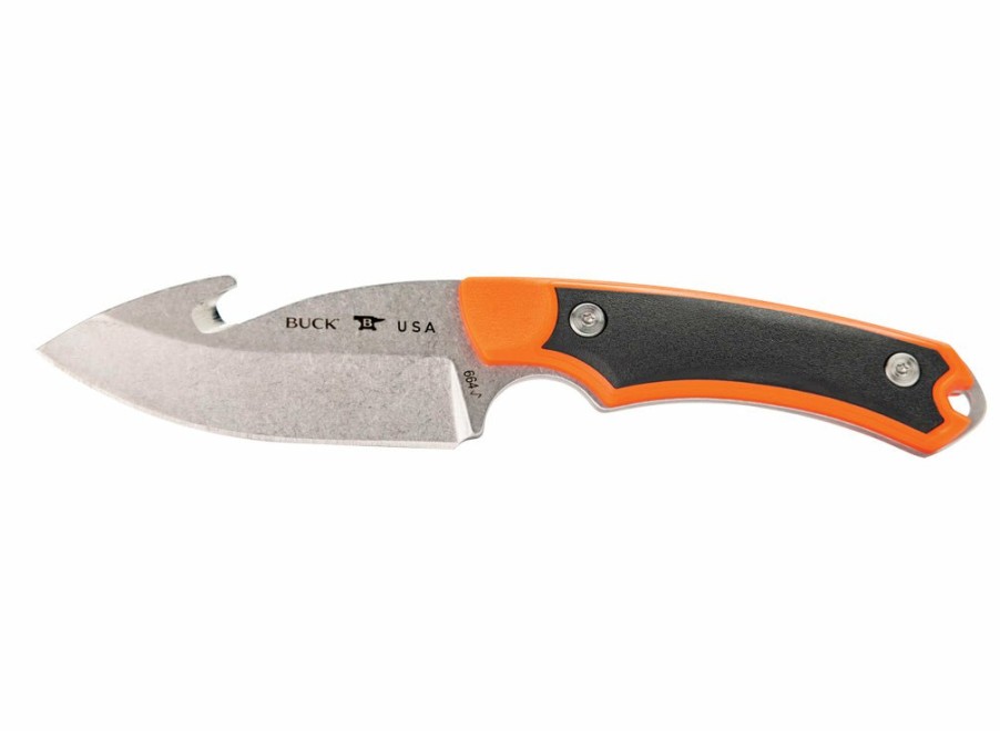 Buck Buck Alpha Hunter Select Guthook Knife - Orange | Outdoor Knives