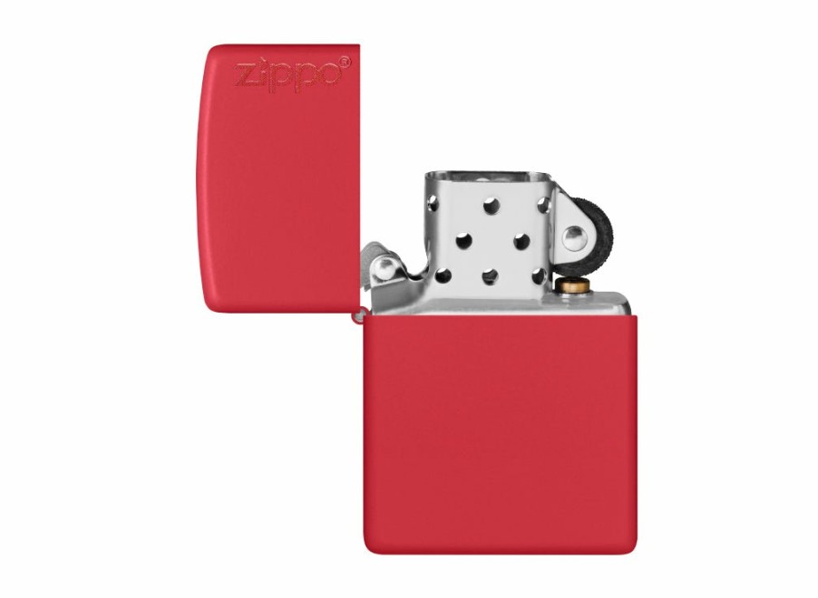 Zippo Zippo Logo Lighter - Red Matte | Lighters