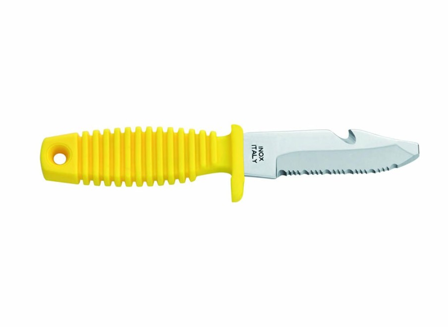 Whitby Knives Whitby Blunt Ended Diver'S Knife (3") - Yellow | Sailing & Fishing Knives