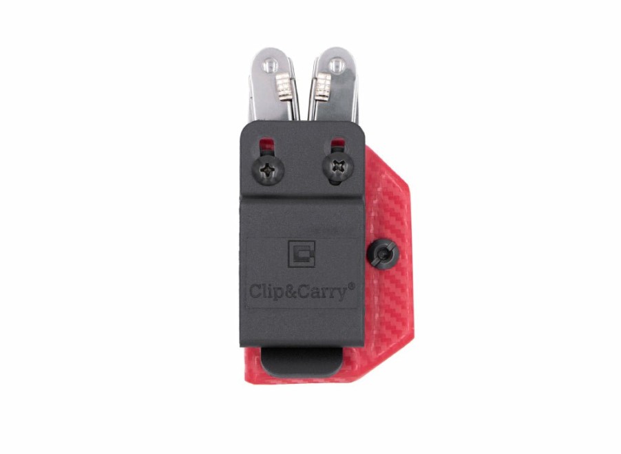 Clip & Carry Clip & Carry Kydex Sheath: Victorinox Spirit - Red Carbon Fibre | Multi-Tool Sheaths