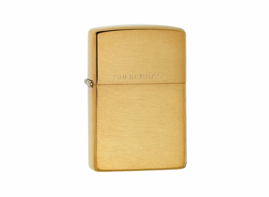 Zippo Zippo Lighter - Brushed Solid Brass | Lighters