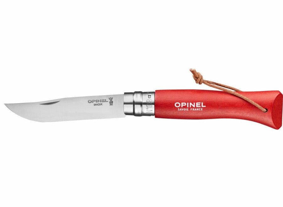 Opinel Opinel No.8 Colorama Trekking Knife - Red | Lock Knives