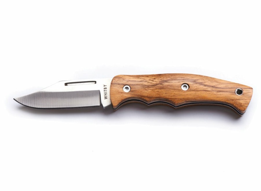 Whitby Knives Whitby Slipjoint Knife W/ Clip Point Blade (2.5") - Zebra Wood | General Purpose Knives