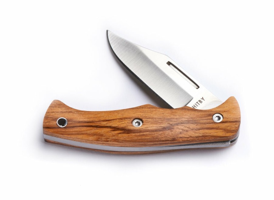 Whitby Knives Whitby Slipjoint Knife W/ Clip Point Blade (2.5") - Zebra Wood | General Purpose Knives