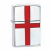 Zippo Zippo England Flag Lighter - Brushed Chrome | Lighters