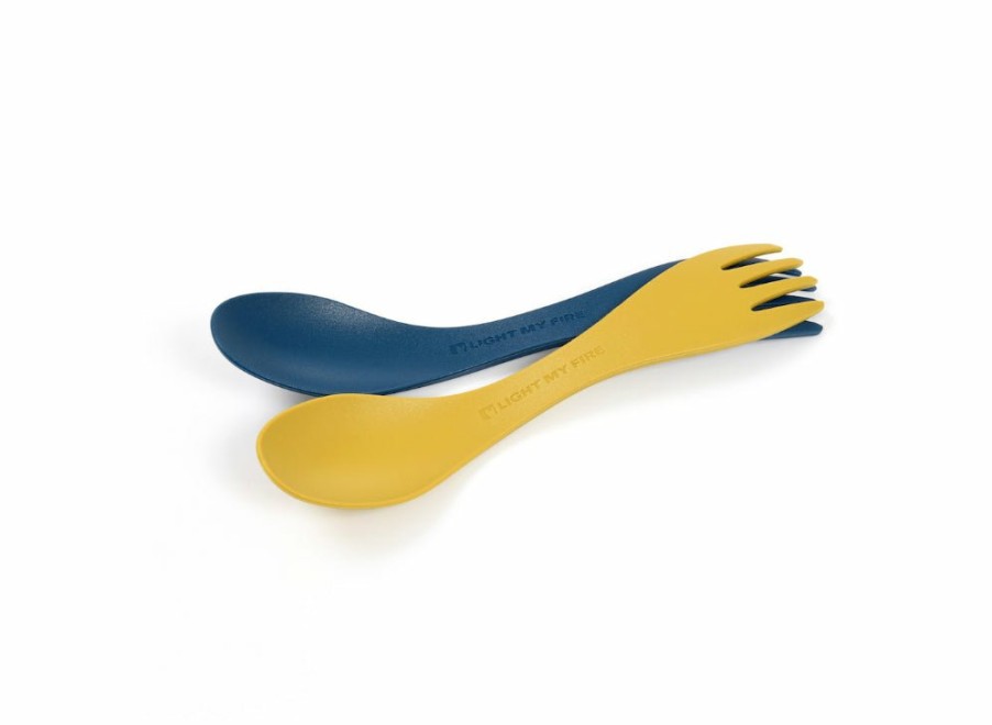 Light My Fire Light My Fire Spork Little 2-Pack - Musty Yellow/Hazy Blue | Sporks