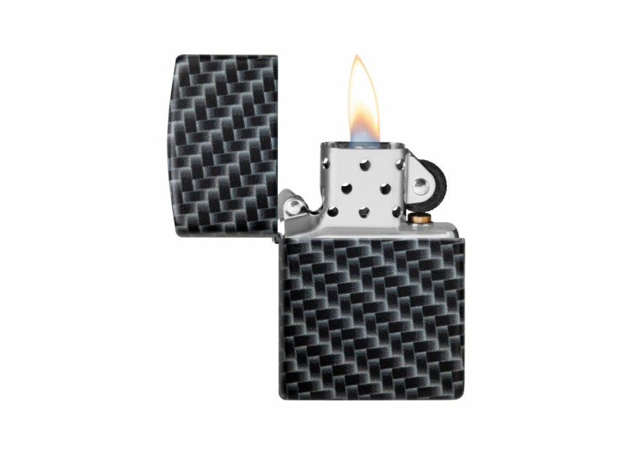 Zippo Zippo Carbon Fibre Design Lighter - Matte White | Lighters