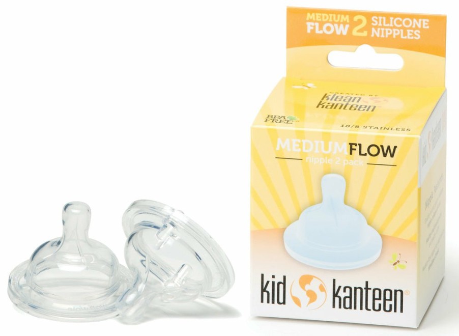 Klean Kanteen Klean Kanteen Baby Bottle Nipple - Medium Flow (2Pk) | Caps & Accessories