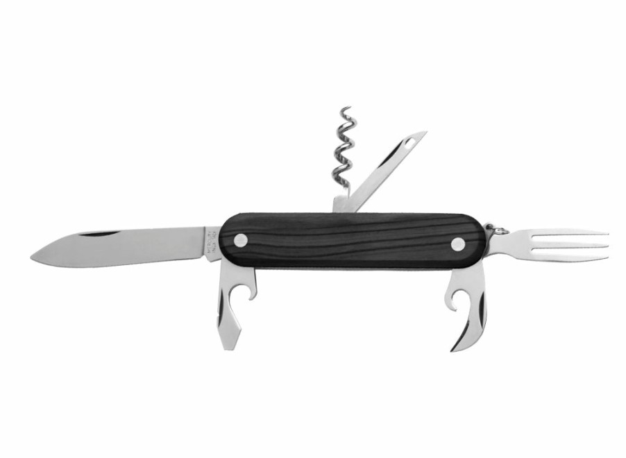 Whitby Knives Whitby Black Pakkawood Multipurpose Folding Knife (2.76") W/ 6 Tools | Edc Knives