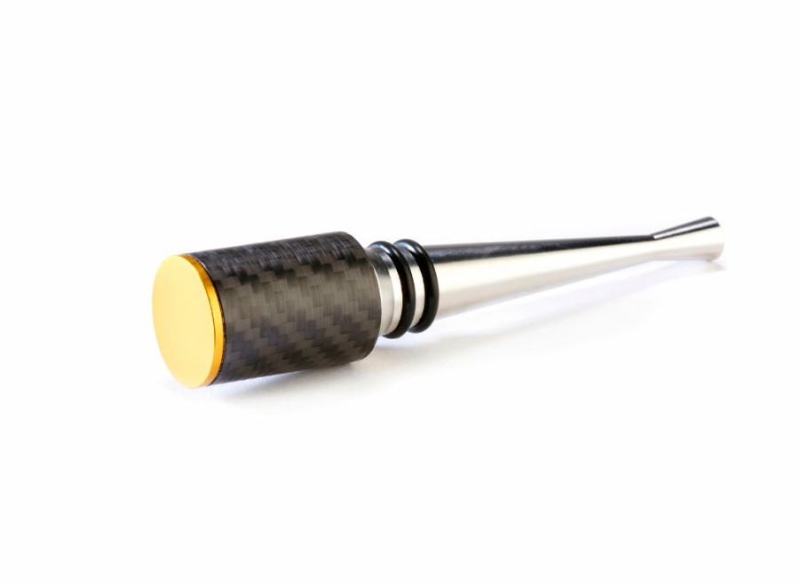 Farfalli Farfalli Bottle Stopper - Yellow Carbon Fibre Top | Bottle Stoppers