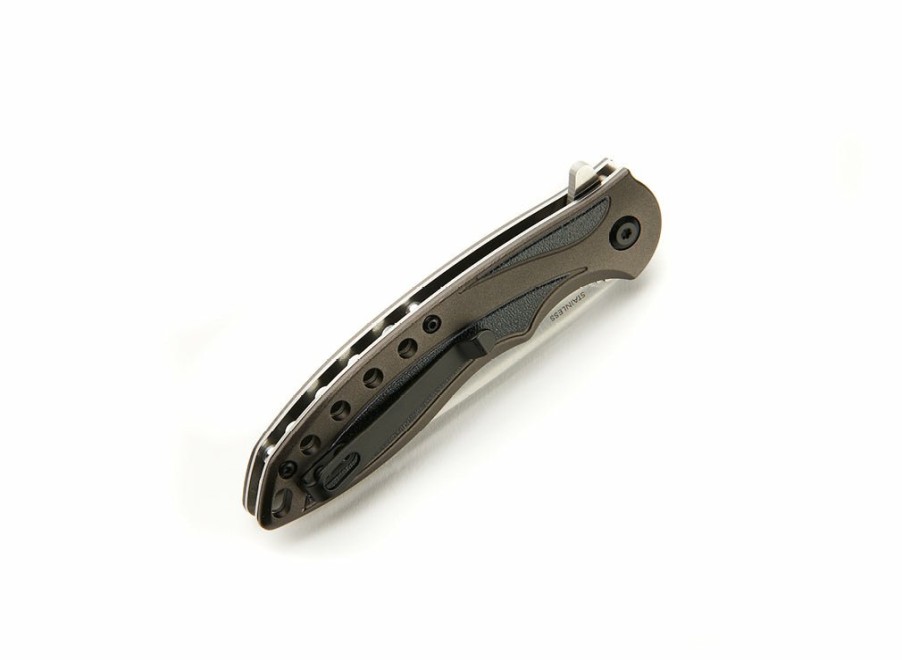 Whitby Knives Whitby Liner Lock Knife - Grey Aluminium (3.25") | Lock Knives