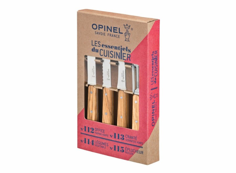 Opinel Opinel Olive Wood 4Pc Kitchen Knife Set | Kitchen Knives