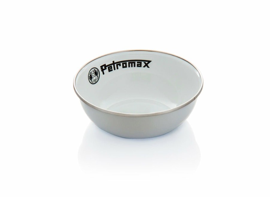 Petromax Petromax Set Of 2 Enamel Bowls - White - Medium | Enamel Tableware