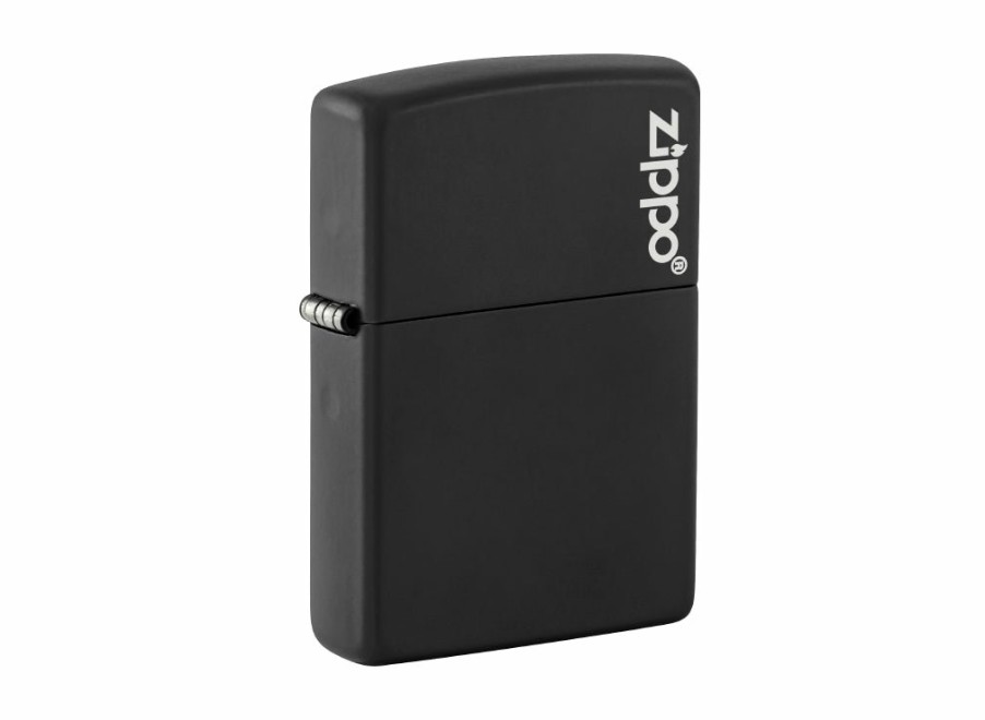 Zippo Zippo Logo Lighter - Black Matte | Lighters