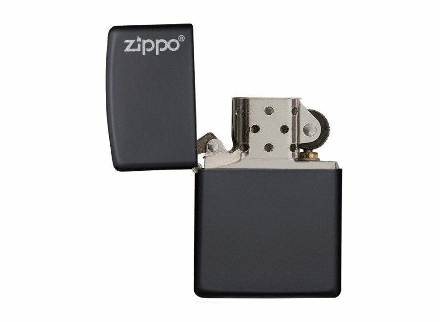 Zippo Zippo Logo Lighter - Black Matte | Lighters