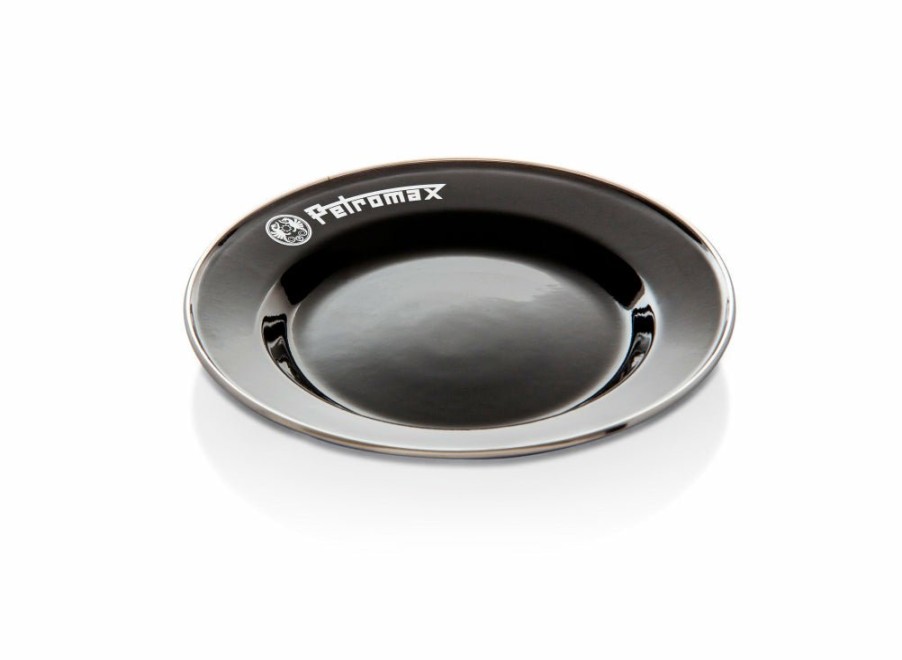 Petromax Petromax Set Of 2 Enamel Plates - Black - Medium | Tableware