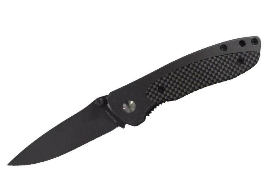 Whitby Knives Whitby Aluminium & Carbon Fibre Effect Lock Knife (2.5") | Outdoor Knives