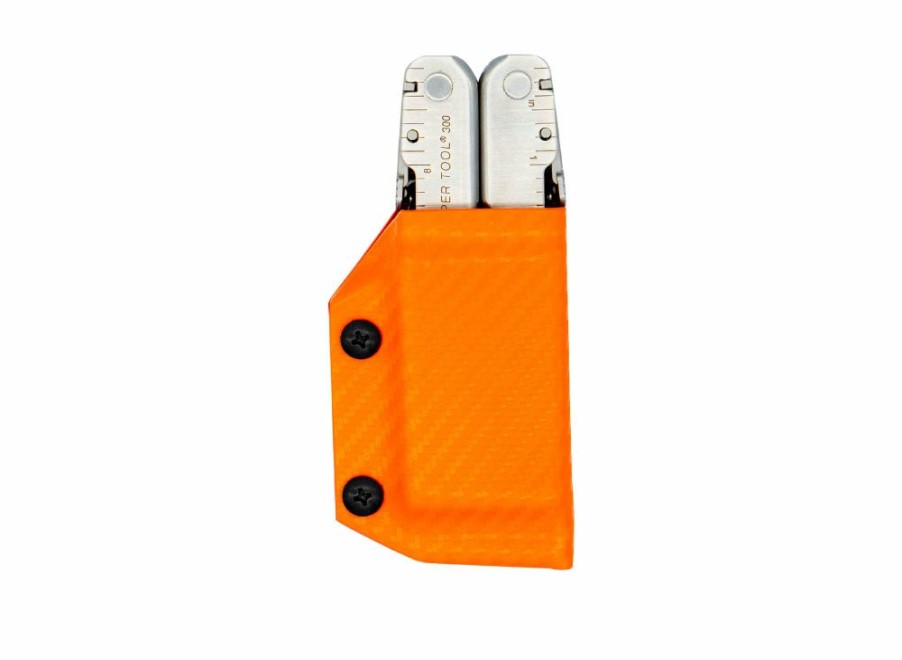 Clip & Carry Clip & Carry Kydex Sheath: Leatherman Super Tool 300 - Orange Carbon Fibre | Multi-Tool Sheaths