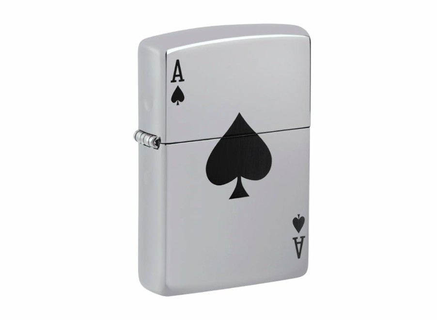 Zippo Zippo Lucky Ace Lighter - High Polish Chrome | Lighters