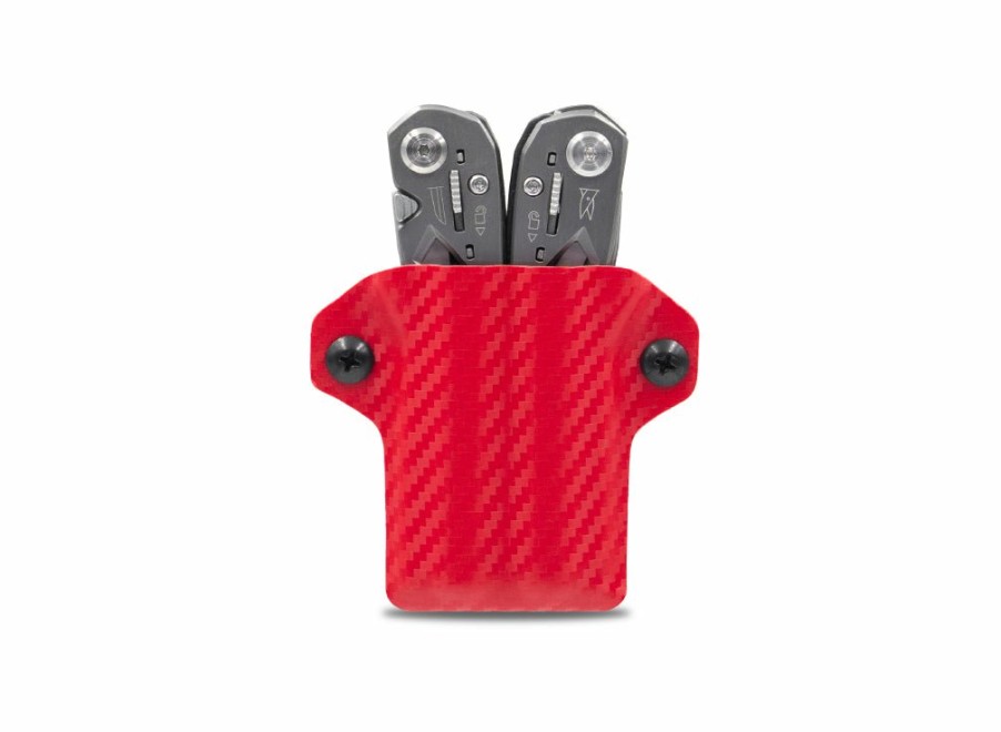 Clip & Carry Clip & Carry Kydex Sheath: Gerber Suspension - Red Carbon Fibre | Multi-Tool Sheaths