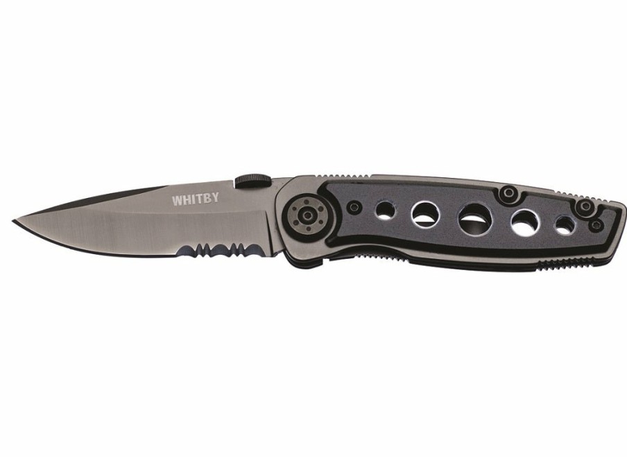 Whitby Knives Whitby Black Gun Metal Lock Knife (2.5") | Lock Knives