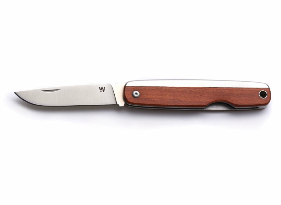 Whitby Knives Whitby Kent Edc Pocket Knife (2.25") - Mahogany Wood | General Purpose Knives