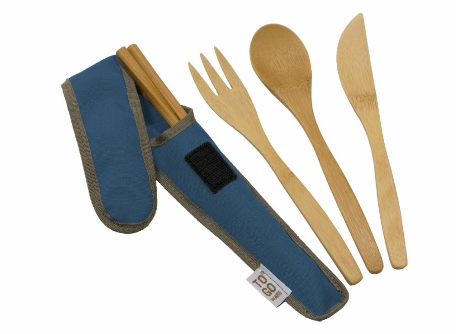 ChicoBag To-Go Ware Bamboo Utensil Set - Indigo | Reusable Utensils