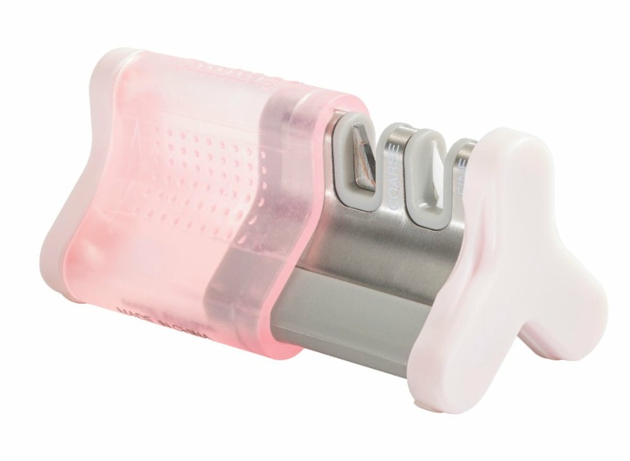 Smith's Housewares Smith'S Slide-Sharp Edge Grip 2-Slot Knife Sharpener - Pink | Kitchen Accessories