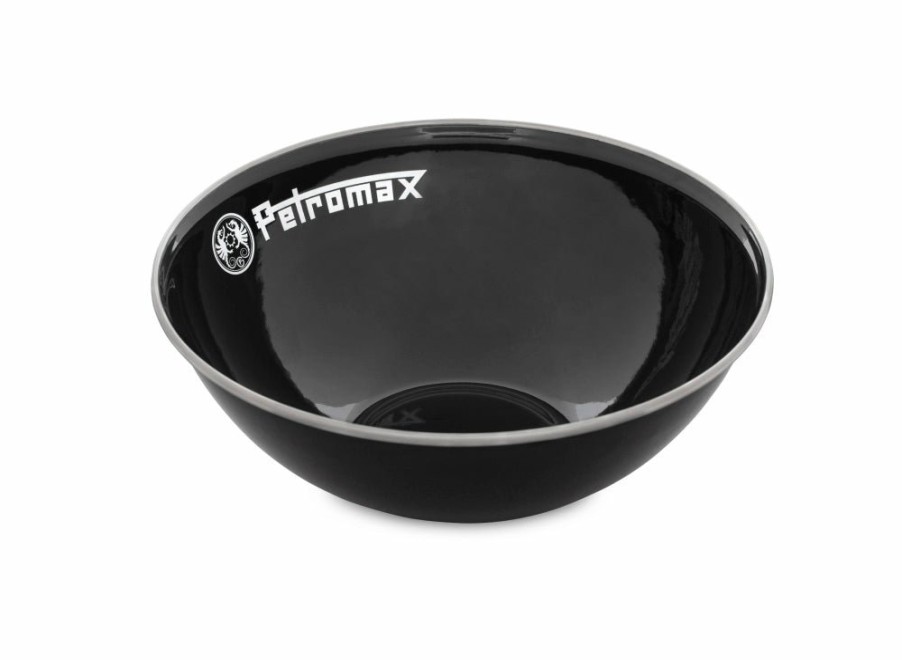 Petromax Petromax Set Of 2 Enamel Bowls - Black - Large | Tableware