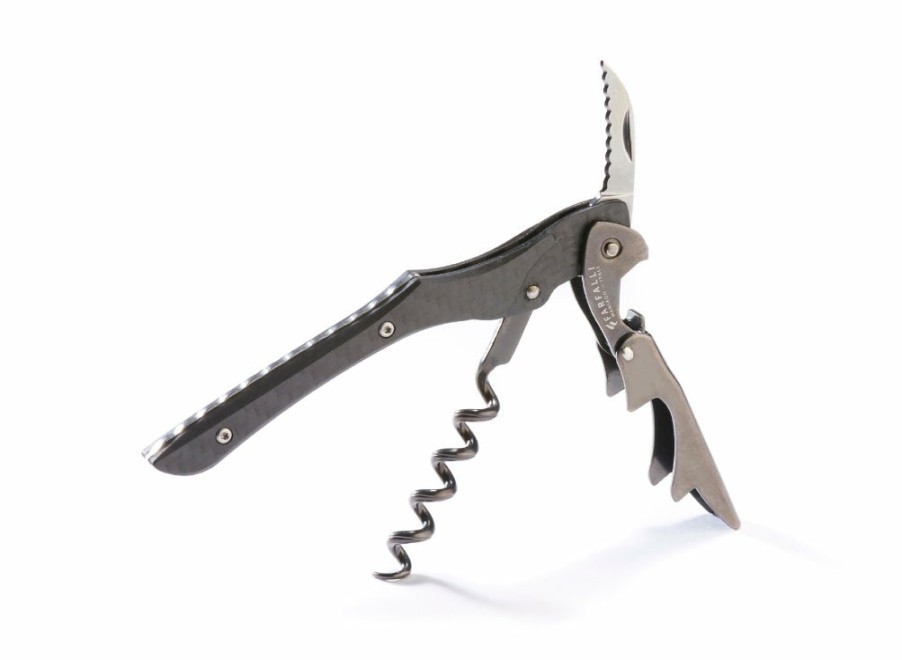 Farfalli Farfalli Fibra Corkscrew And Stopper In Gift Box - Carbon Fibre | Corkscrews