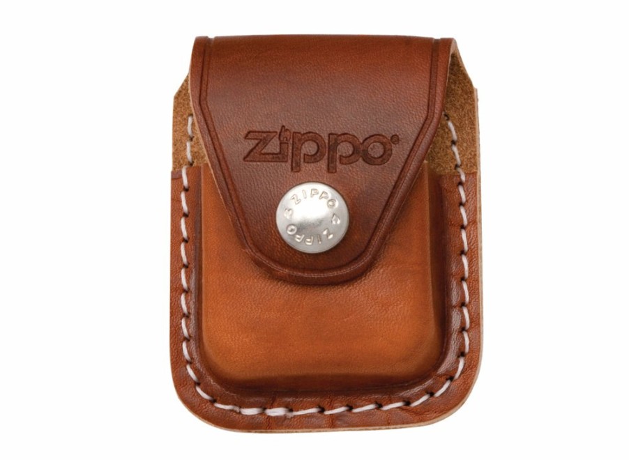 Zippo Zippo Lighter Pouch W/ Belt Clip - Brown | Sheaths