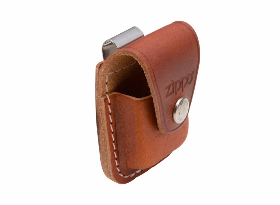 Zippo Zippo Lighter Pouch W/ Belt Clip - Brown | Sheaths