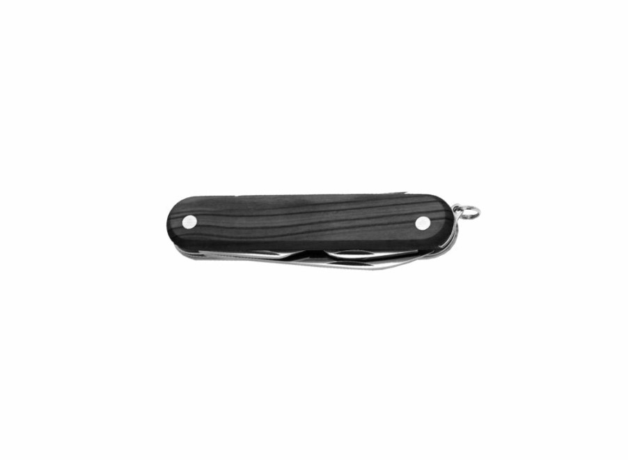 Whitby Knives Whitby Black Pakkawood Multipurpose Folding Knife (2.76") W/ 6 Tools | General Purpose Knives