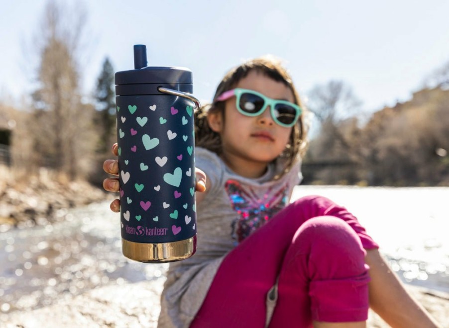 Klean Kanteen Klean Kanteen Insulated Tkwide W/ Twist Cap 355Ml - Navy Hearts | Kid Bottles