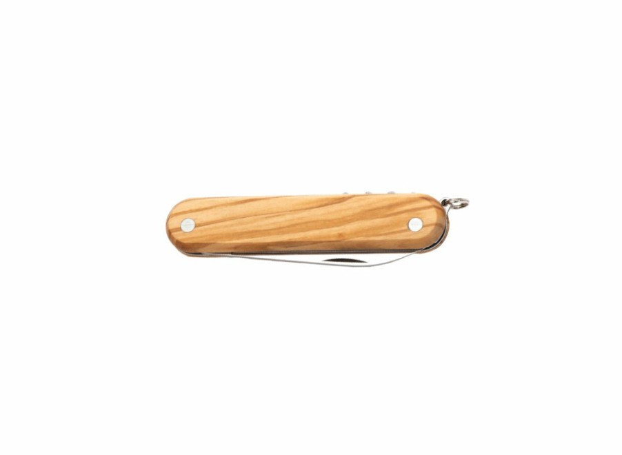 Whitby Knives Whitby Olive Wood Multipurpose Folding Knife (2.76") W/ 3 Tools | General Purpose Knives