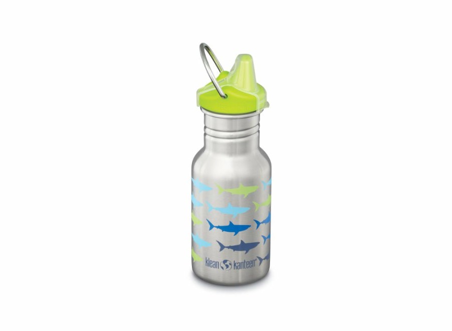 Klean Kanteen Klean Kanteen Kid Narrow Classic W/ Sippy Cap 355Ml - Sharks | Single-Wall Bottles