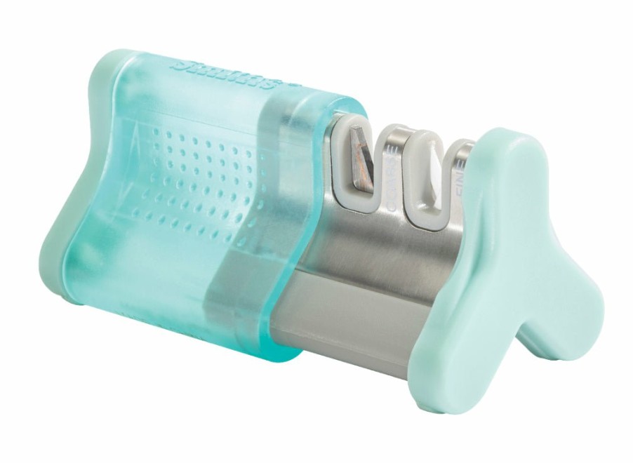 Smith's Housewares Smith'S Slide-Sharp Edge Grip 2-Slot Knife Sharpener - Turquoise | Sharpeners