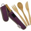 ChicoBag To-Go Ware Bamboo Utensil Set - Mulberry | Reusable Utensils