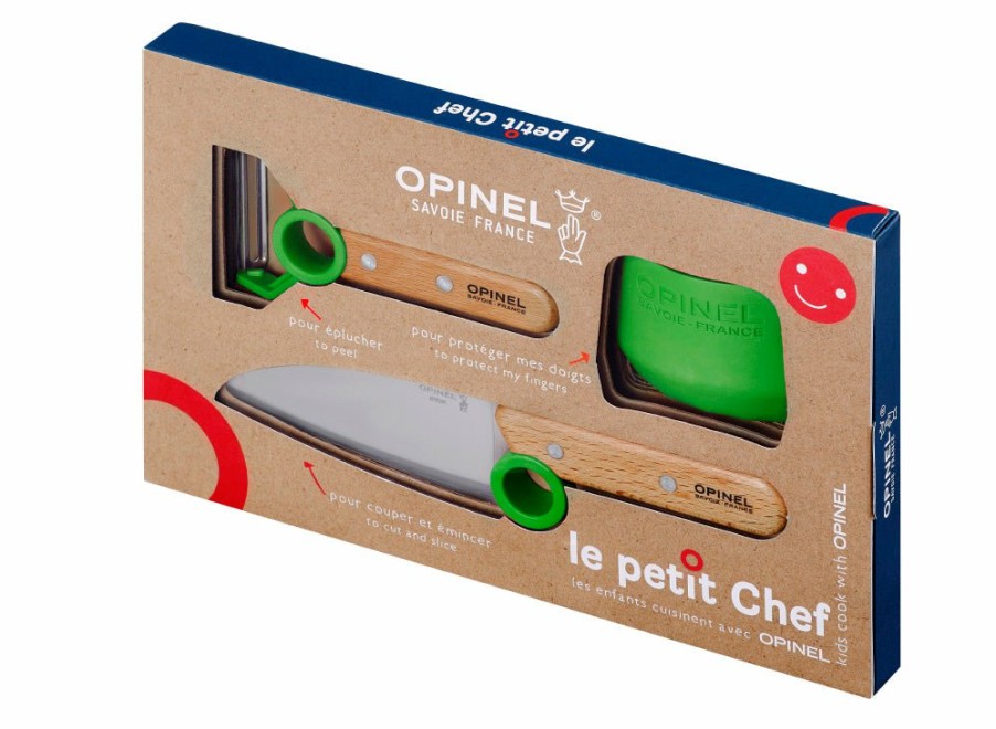 Opinel Opinel Le Petit Chef Box Set - Green | Le Petit Chef Collection