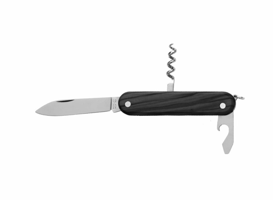 Whitby Knives Whitby Black Pakkawood Multipurpose Folding Knife (2.76") W/ 3 Tools | General Purpose Knives