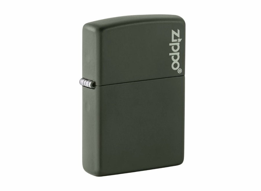 Zippo Zippo Logo Lighter - Green Matte | Lighters