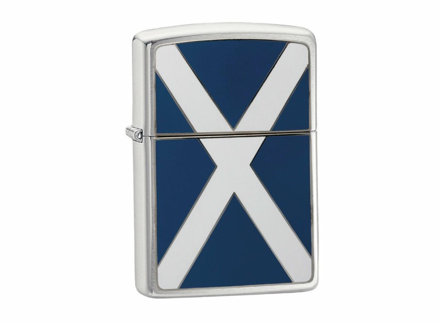 Zippo Zippo Scotland Flag Lighter - Brushed Chrome | Lighters