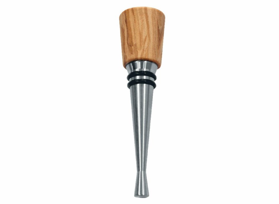 Farfalli Farfalli Bottle Stopper - Olive Wood Top | Bottle Stoppers