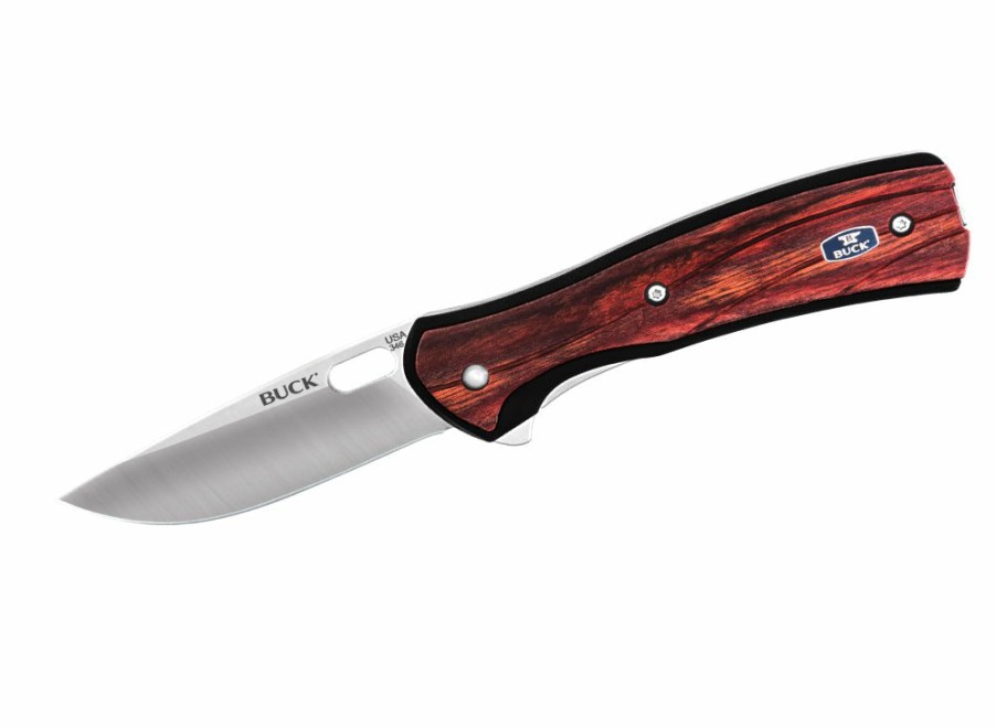 Buck Buck Vantage Avid Large Knife - Dymalux Red Wood | Lock Knives